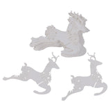Maxbell 50 Wine Glass Name Place Card Christmas Party Decor Reindeer Shape White