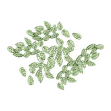 Maxbell 50Pcs Leaf Charms Decor Stylish Loose Beads for DIY Crafts Necklace Bracelet 1.1x1.8 cm Dark Green