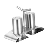 Maxbell 2x Stainless Steel Kitchen Utensil Seasoning Dispenser for Table BBQ Cooking