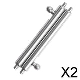 Maxbell 2xStainless Steel Quick Release Watch Strap Spring Bars 15-23mm Pin Links 22MM