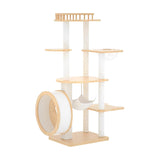 Maxbell Maxbell Kitten Cat Climbing Toy Tree Activity Stand Wood Pole White