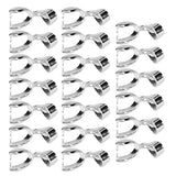 Maxbell 2x 20 Silver Plated Charm Pendant Pinch Clip Bail Connector DIY Findings 2 Sizes