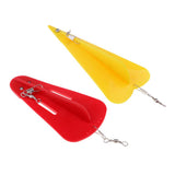 Maxbell 2pcs Trolling Diving Board with Lead Sinker Fishing Diver Board Yellow Red