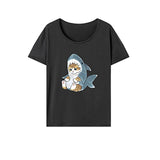 Maxbell Maxbell T Shirt for Women Summer Comfortable Crew Neck Tee for Street Vacation Beach XXL Grey