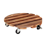 Maxbell Potted Plant Rolling Stand Plant Dolly Round 30x7.8cm for Patio Yard or Deck