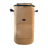 Maxbell Compost Bin Bag Garden with Zipper and Handle for Garbage Trash Loading Leaf Camel Color