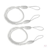 Maxbell 4 PCS  Rope Curtain Drape Tiebacks Tassel Living Room Bedroom White