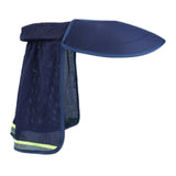 Maxbell Hard Hat Sun Shade Sunproof Neck Shade for Women Men Summer Building Workers Dark Blue 35cmx50cm