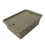 Maxbell Tea Storage Box with Lid Modern Camping Table Basket for Yard Garage Outdoor Green