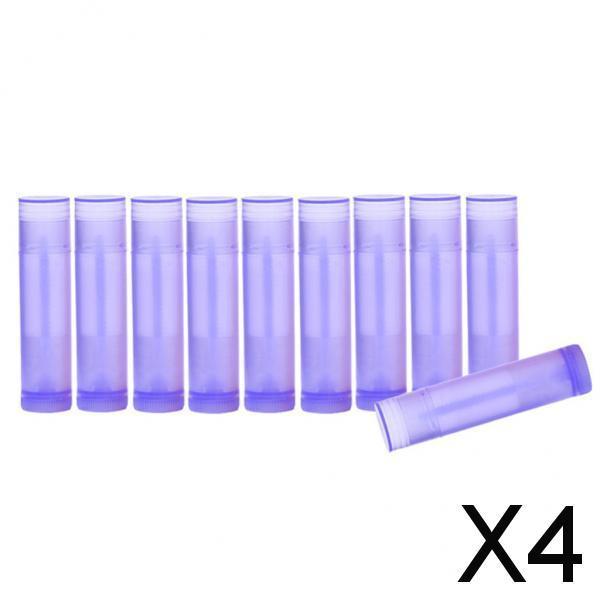 Maxbell 4x10x 5G Empty Lipstick Tubes Refillable Lip Gloss Balm Bottles Vials Purple