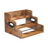 Maxbell Wine Rack Wooden 3 Tiered Cabinet Wine Holder for Living Room Cabinet Pantry