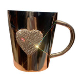 Maxbell Stainless Steel Mug for Women Creative Decorative with Large Handle Milk Cup