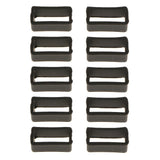 Maxbell 10Pcs Rubber Replacement Keeper Loops Watch Band Strap End Holder Black 18mm - Aladdin Shoppers