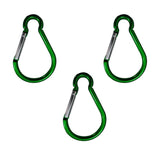 Maxbell Maxbell 3pcs Aluminum Camping Keychain Carabiner Spring Snap Hook Buckle Clip Green