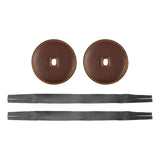 Maxbell 2Pcs Cymbal Strap Soft Musical Instrument Accessory Repairment Cymbal Handle Dark Brown