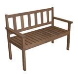 Maxbell Wood Bench W/ Backrest and Armrest Farmhouse for Outside Outdoor Front Porch