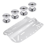 Maxbell Aluminum Alloy Technical Scuba Diving BCD Harness Backplate & 4 Book Screws