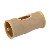 Maxbell Cat Tunnel for Indoor Cats Hideaway Kitten Cave Pet Supplies Funny with Ball Khaki