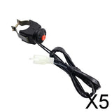 Maxbell 5xMotorcycle Pit Dirt Bike Motorcross Kill Horn Switch Momentary Button Red