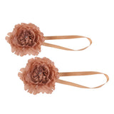 Maxbell 2xPlastic Flower Curtain Tiebacks Holdback Magnetic Buckle Hook Coffee