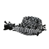 Maxbell Outdoor Arabic Scarf Breathable Desert Keffiyeh for Camping Sports Women Men Black Grid