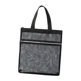 Maxbell Mesh Shower Tote Portable Bath Organizer with Zipper for Dorm College Summer black