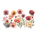 Maxbell 2x Flower Wall Sticker Removable Floral Mural for Bedroom Dining Room Office