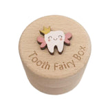 Maxbell Wooden Tooth Storage Box Tooth Holder for Birthday Gift Baby Shower Children with letter