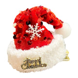 Maxbell Christmas Hair Clip for Women Unique Hair Pin for Party Fancy Dress Festival Sequins Red