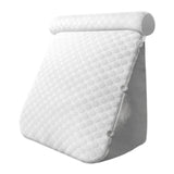 Maxbell Wedge Pillow Headboard for Sitting up, Reading or Working Support Triangular grey