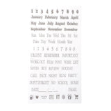 Maxbell Clear Silicone Rubber Stamp for Scrapbook Album Card Numbers Letters 11x20cm