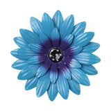 Maxbell Metal Flower Wall Decor 20 cm Iron 3D Decoration for Patio Porch Living Room Blue