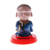 Maxbell Maxbell Solar Powered Bobbling Toy Shaking Head Monk Home/Car Ornament 3 Pieces Set