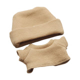 Maxbell 2x 17/15cm Dolls Clothes Clothing Hat and Top for Plush Figure 5.91/6.69inch Khaki