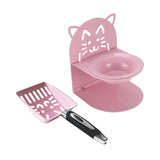 Maxbell Elevated Cat Bowl Non Slip Ergonomic Sturdy Pet Accessories Cat Litter Scoop Pink
