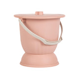 Maxbell Portable Bedpan 4.5L Spittoon with Lid and Handle for Woman Kids Adults Home Pink