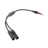 Maxbell 6x1 Male to 2 Female Y Car Stereo Antenna Adapter Plug for Aftermarket Radio