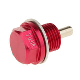 Maxbell 8xM16X1.5 Anodized Magnetic Engine Oil Pan Drain Bolt Plug for   Red