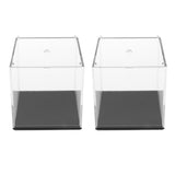 Maxbell 2x Model Display Case Dustproof Protection Display Box for Figures 7x7x7cm