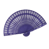 Maxbell 3x Vintage Wood Hollow Out Carved Hand Fan Foldable Fan Folding Pocket Fan