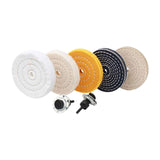 Maxbell 5x 4" Buffing Polishing Wheels Sturdy Buffing Pads for Drill Copper Aluminum