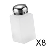 Maxbell 8x200ML Nail Polish Remover Alcohol Liquid Press Pumping Dispenser Bottle