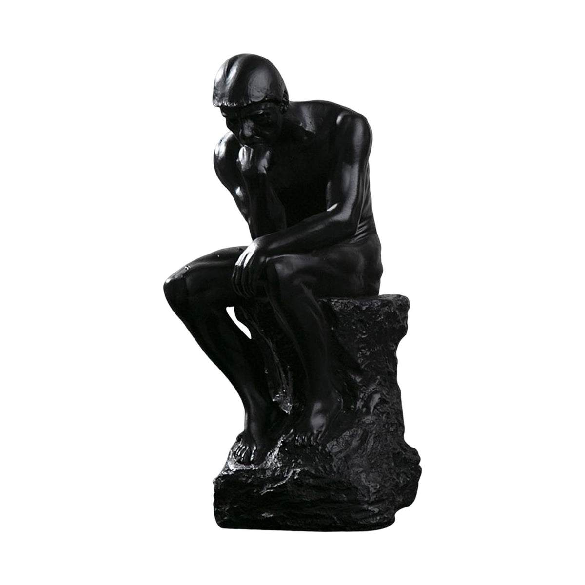 Maxbell Maxbell Resin 26cm Resin The Thinker Statue Bookshelf Desktop Decor Artwork Handmade Black