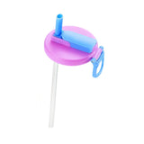 Maxbell Soda Can Lid with Straw Easy to Use Silicone Press to Seal for Standard Cans purple blue