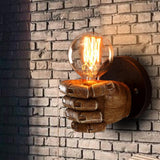 Maxbell E27 Vintage Fist Resin Wall Lights Aisle/Balcony light Wall Lamp#Right Hand - Aladdin Shoppers