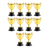 Maxbell 10Pcs Reward Prize Small Award Trophies for Competition Decorations Aureate