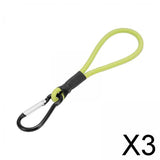Maxbell 3xBungee Cord with Carabiner Elastic Rope Portable for Outdoor Tents Tarpaulin Fluorescent Green