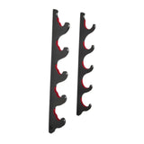 Maxbell Baseball Bat Hanger Wall Mounted Black Color Accessories with Flocked Finish 5 Tiers