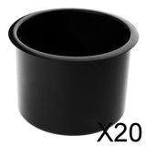 Maxbell 20xPlastic Cup Drink Holder for Marine Boat Car Truck Camper RV Black