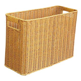 Narrow Basket Bin Decorative with Handle Storage Bin for Bedroom Office Home Light Coffee